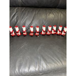 Set of 10 Santa napkin rings